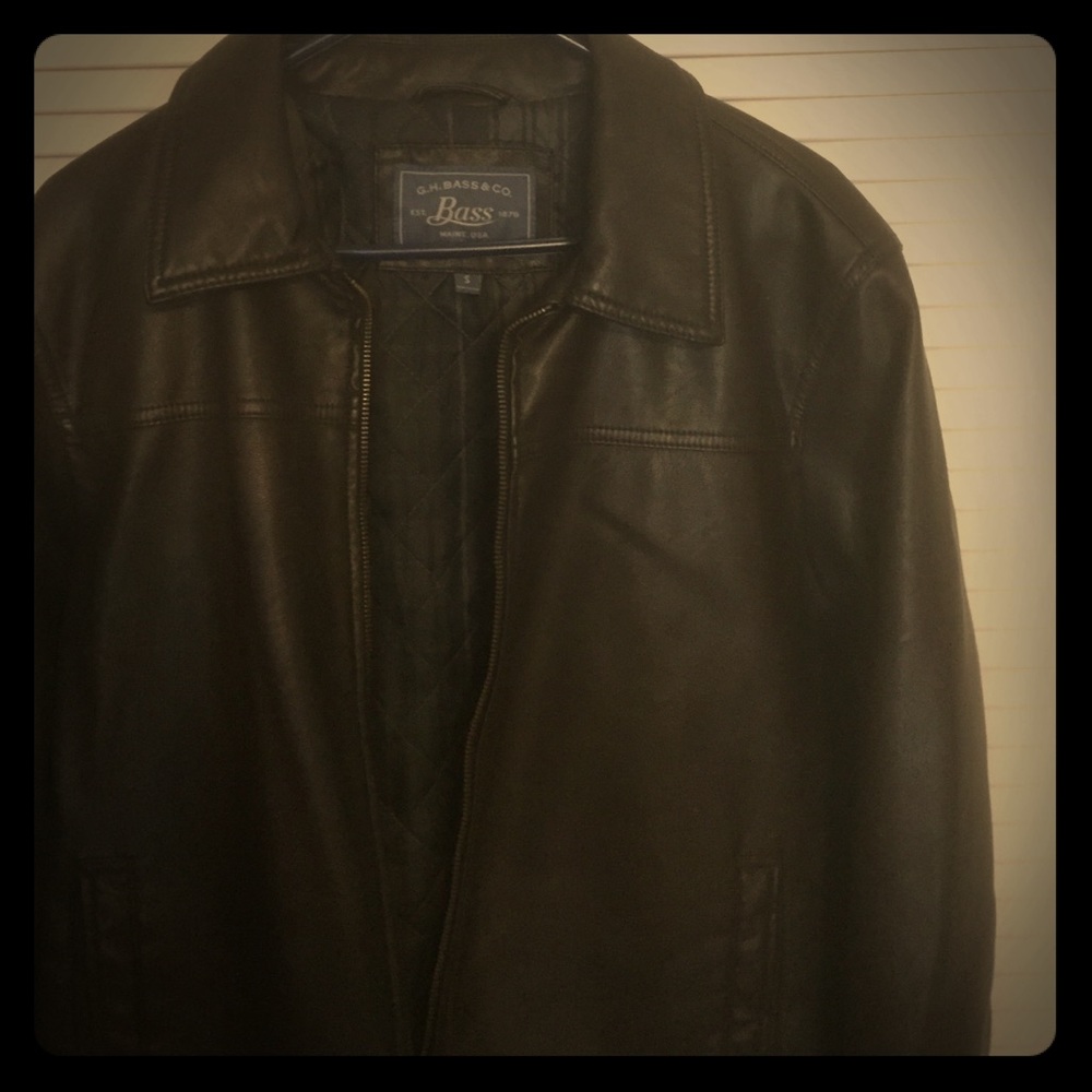 Black leather jacket