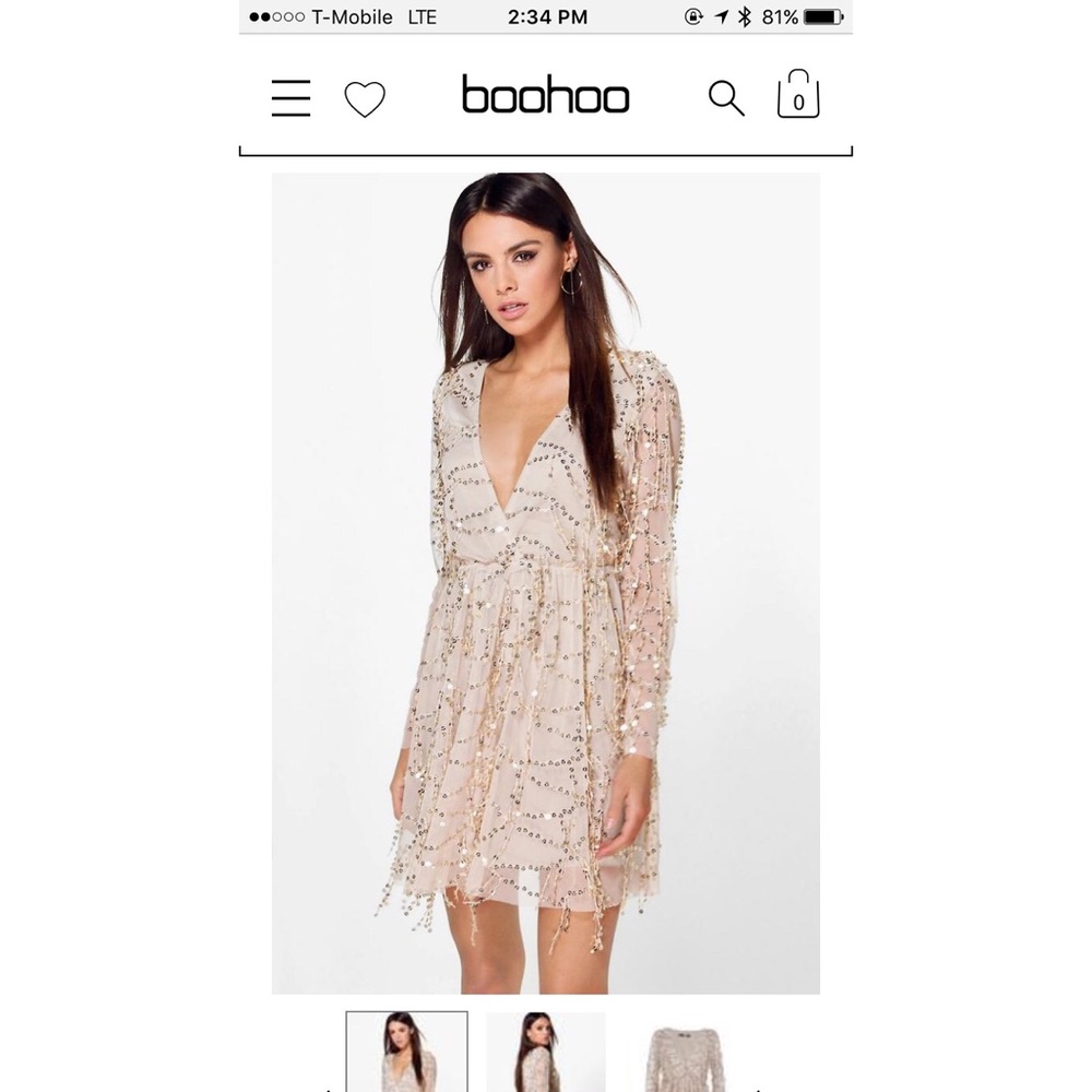 Gold sequined dress