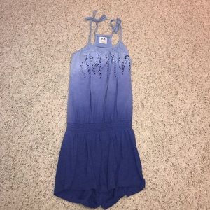 blue ombré sparkle romper