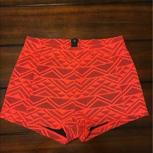 Orangy red / hot red shorts size medium