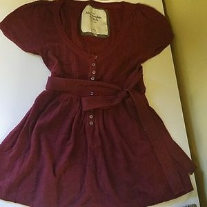 Abercrombie and Fitch burgundy/red blouse