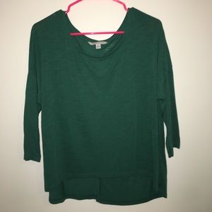 American Eagle Green Quarter Sleeve Tee Shirt