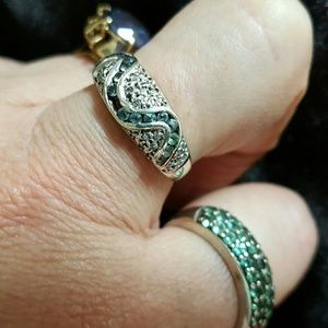 14KWG ALEXANDRITE & DIAMOND RING - 7