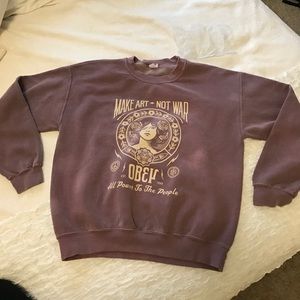 Obey crew neck - Mauve colored