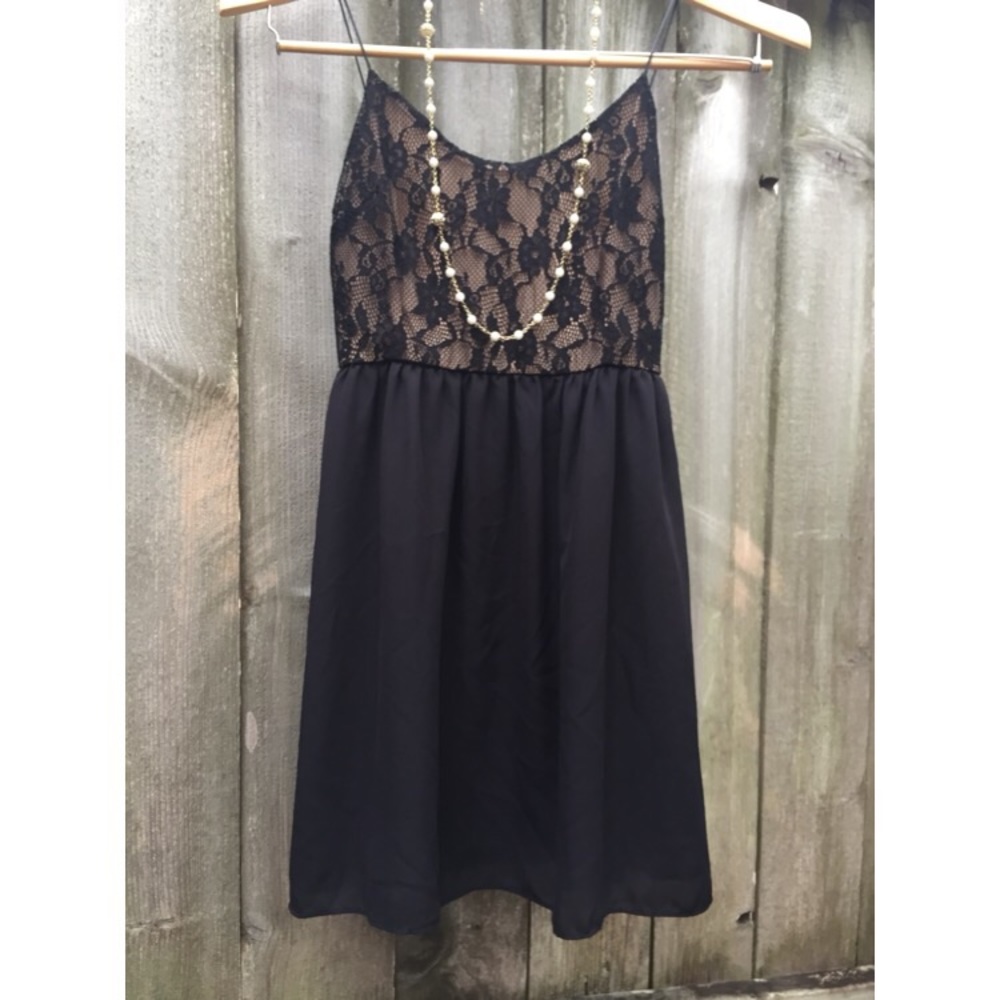 Black dress/ Lace on top
