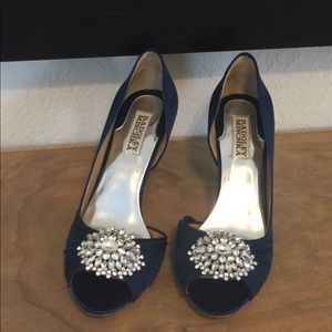 Badgley Mischka Pearson indigo blue heels