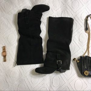 Naughty Monkey Black Slouch Boots