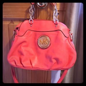Michael Kors Handbag n matching wallet Coral