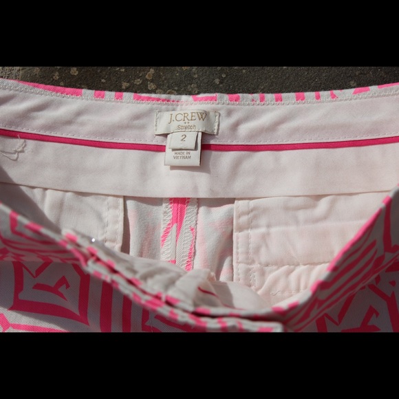NWOT: J.Crew 3" Chino Tiki Shorts in Neon Azalea - Picture 8 of 8