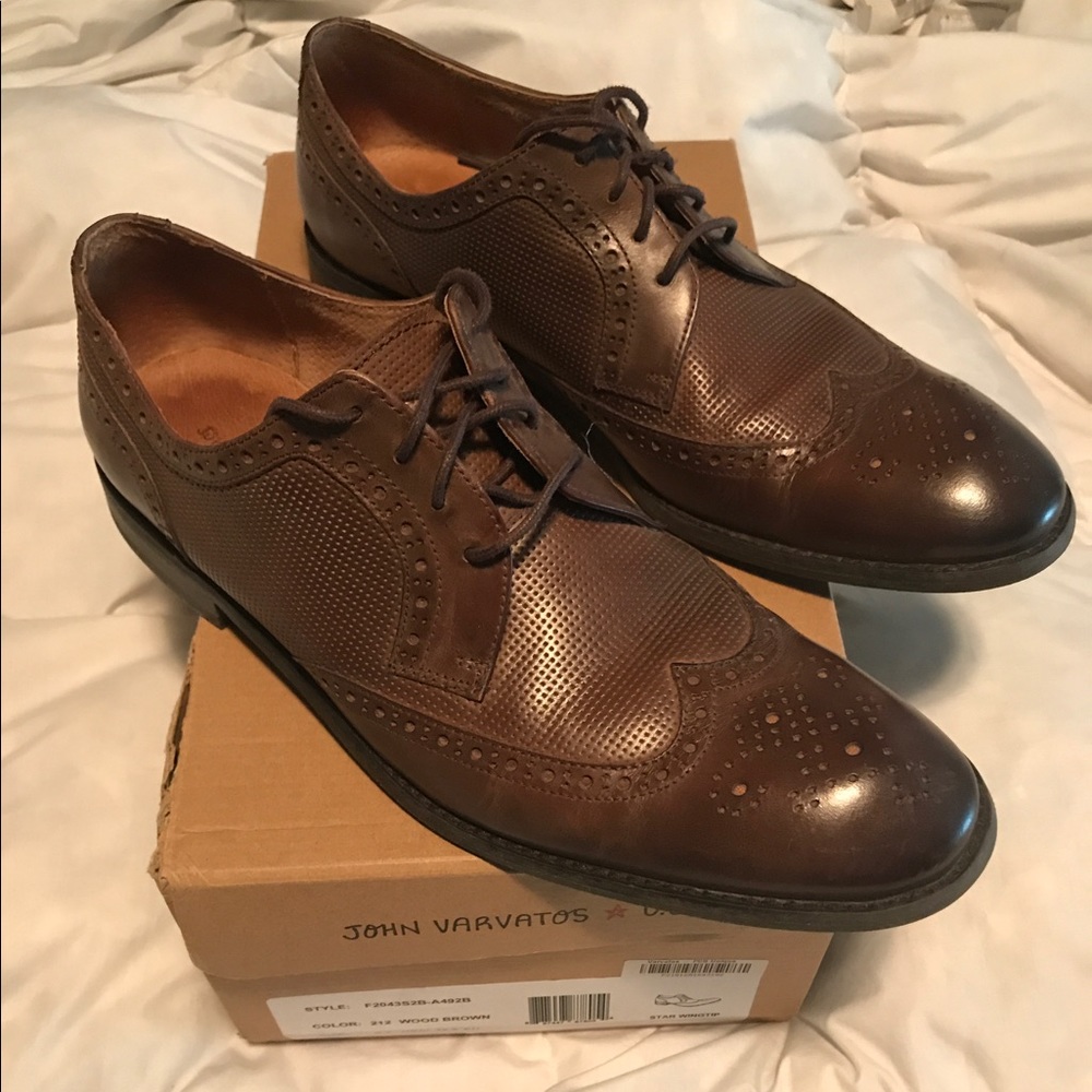 John Varvatos star wingtip ( brown )
