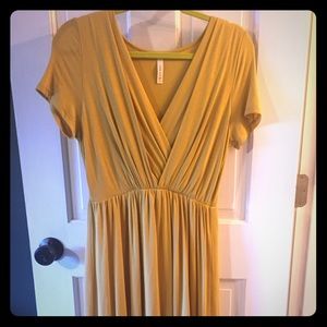 Yellow Knee Length Dress