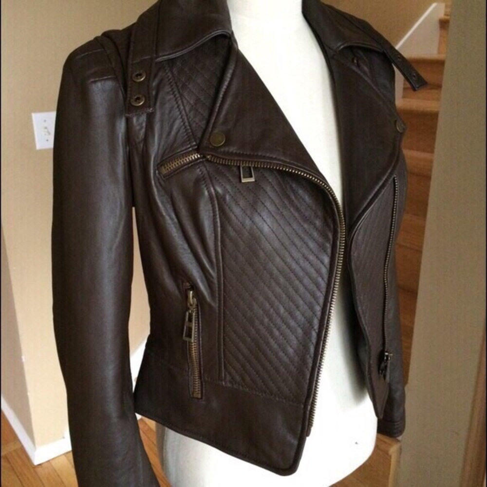 Blanc noir leather jacket