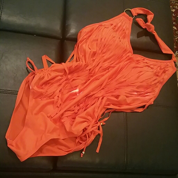 SOLD *** Sexy Fringed Swimsuit for Curvy Mammas - Picture 3 of 7