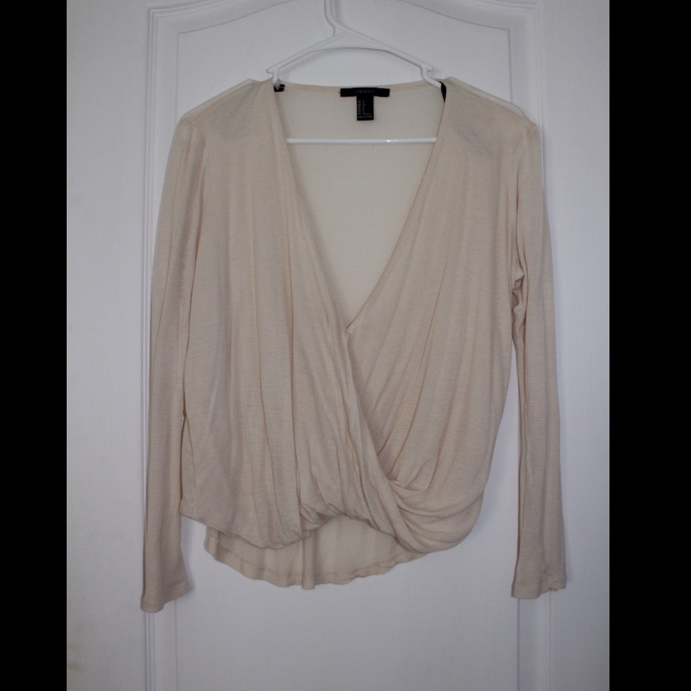 V-neck wrap sweater