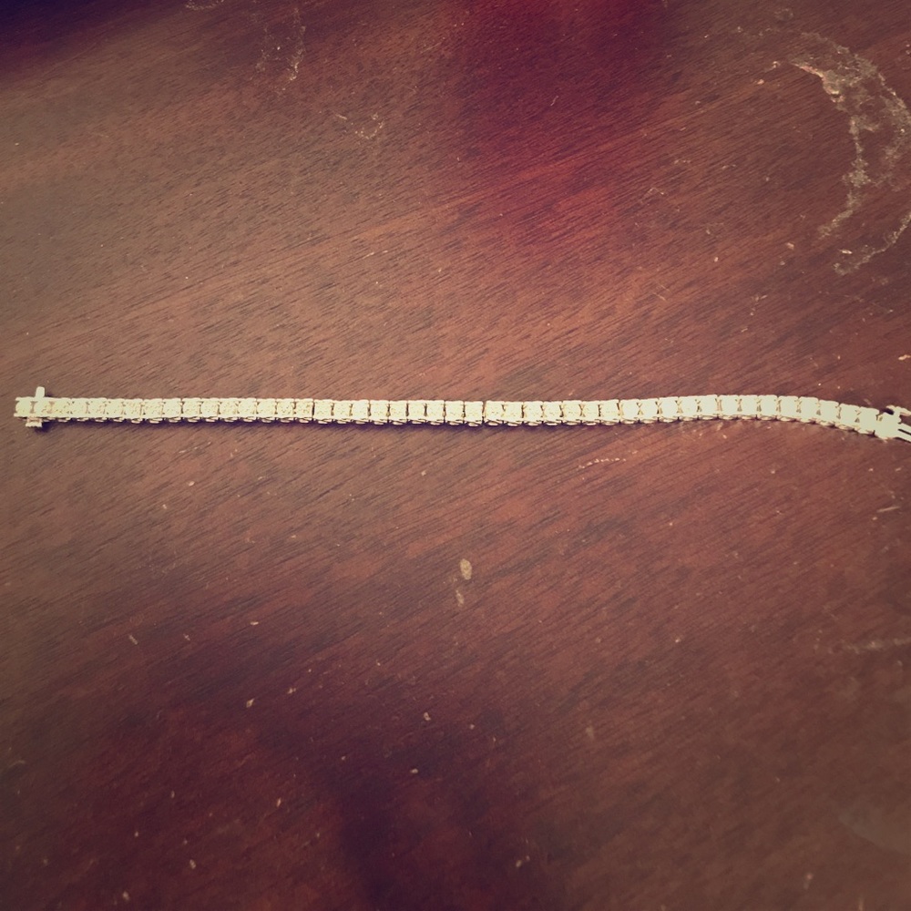 Authentic 925 Sterling silver/diamond bracelet