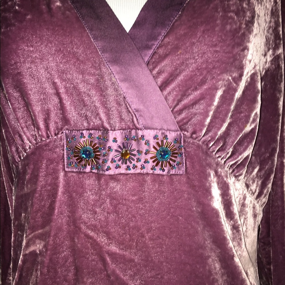 Dazzling Purple Velvet J.Jill Blouse