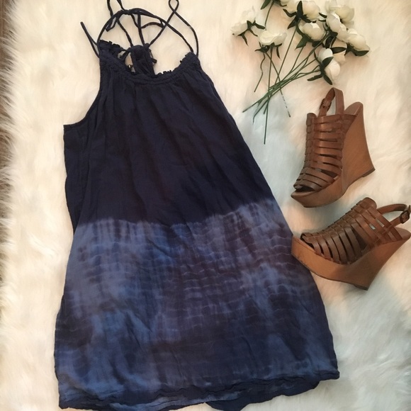 American Eagle Outfitters Dresses - 🖤 Blue Strappy Dip Dyed Dress American Eagle Outfitters Dresses - 🖤 Blue Strappy Dip Dyed Dress
