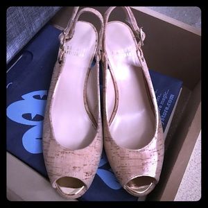 Stuart Weitzman Cork Slingback Heels