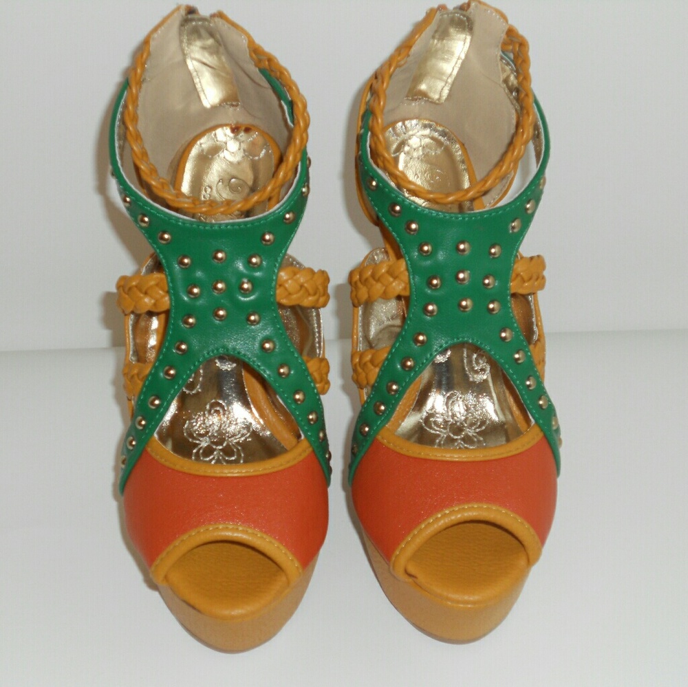 MULTICOLOR WEDGES - Picture 3 of 5
