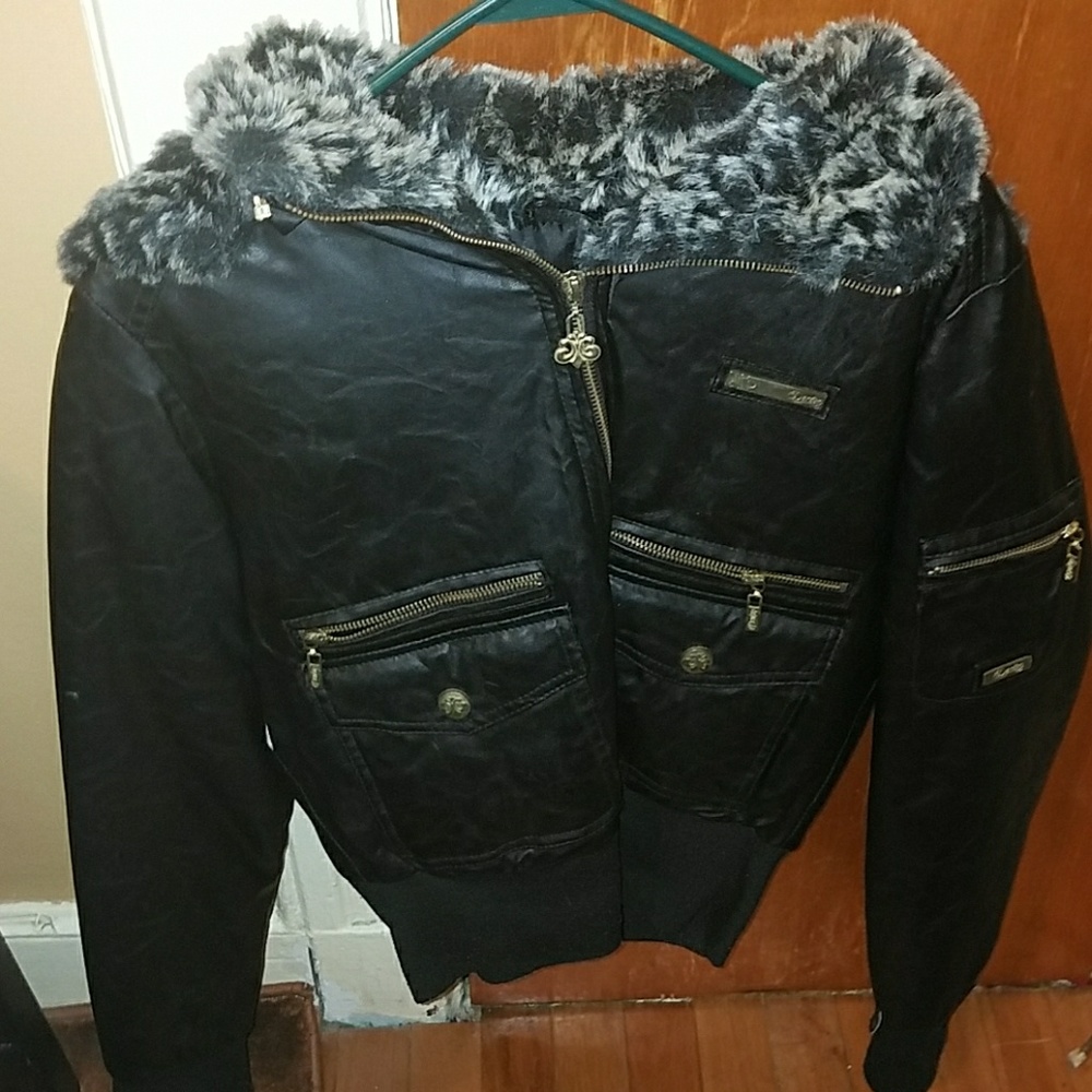 Dereon faux leather coat