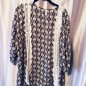 Print Kimono Swim Cover Up