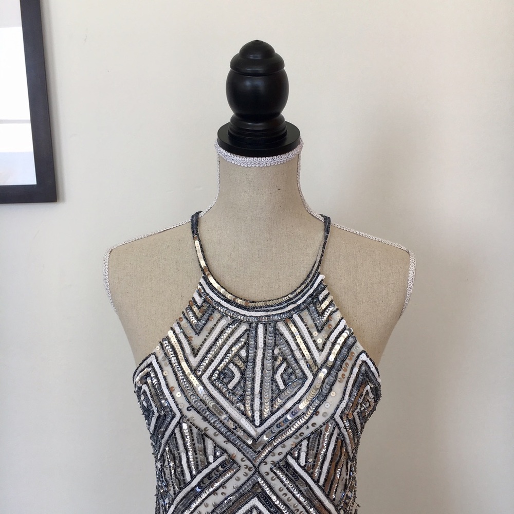 Sequins and beaded dress.