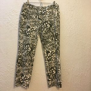Kate Spade Tropical Print Ankle Pants
