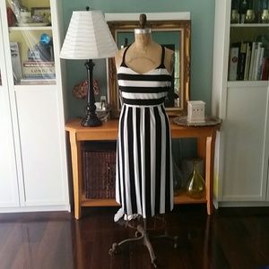 Cute black and white stripped dress!