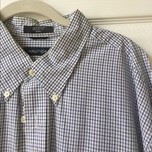 Nautica plaid button down shirt