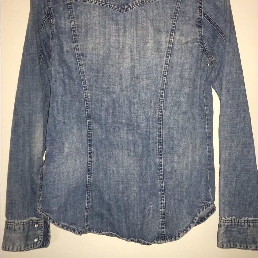 Blue Button Up - Picture 2 of 2