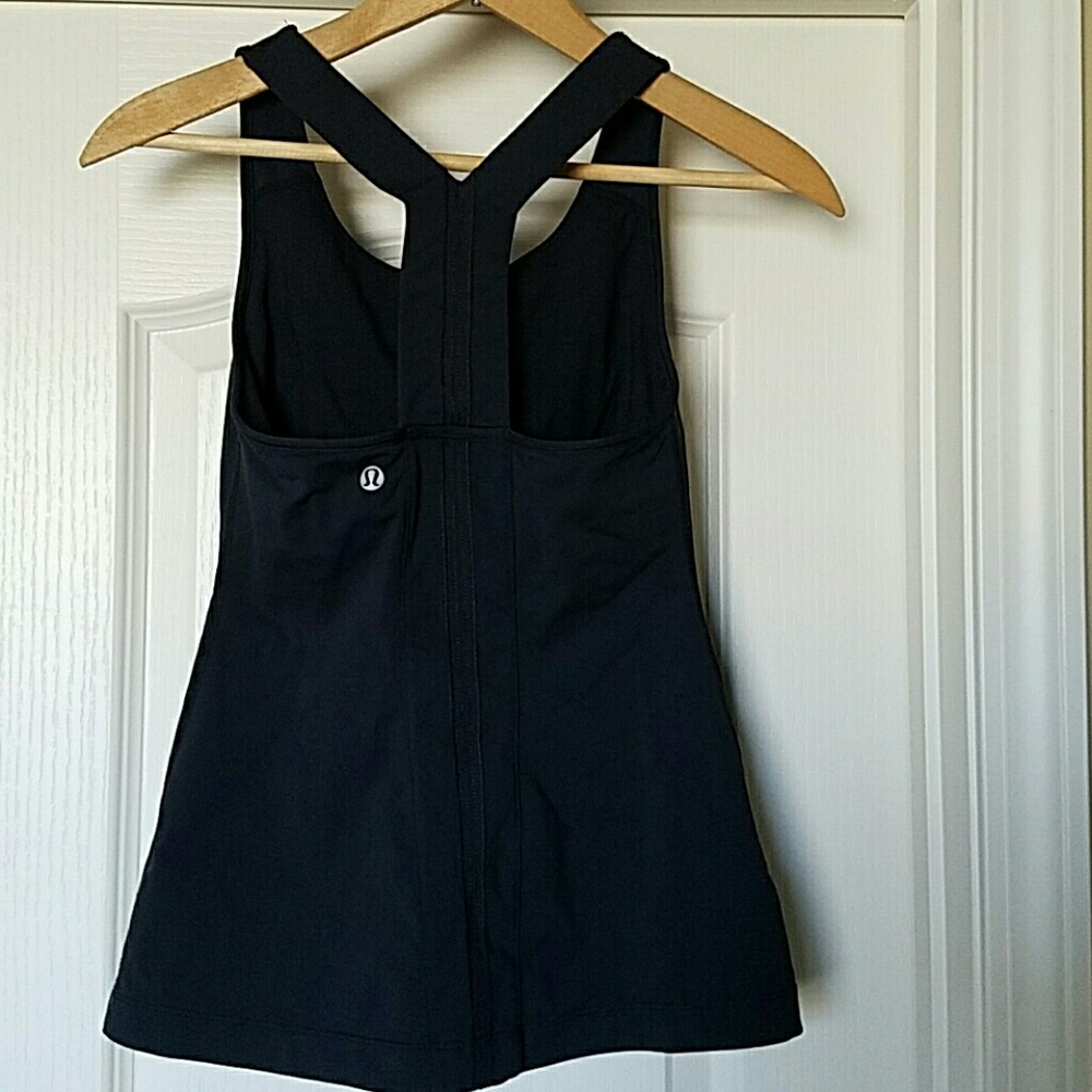 Lululemon Black Split T Back Tank