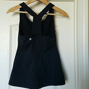 Lululemon Black Split T Back Tank