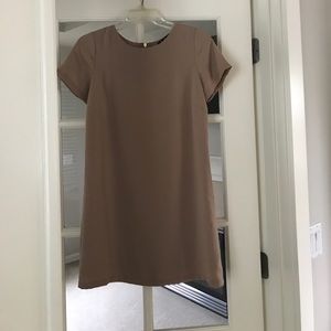 Lulus tan shift dress