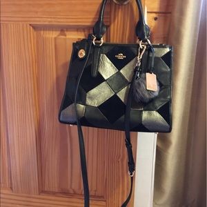 Original Coach Black patchwork Leather