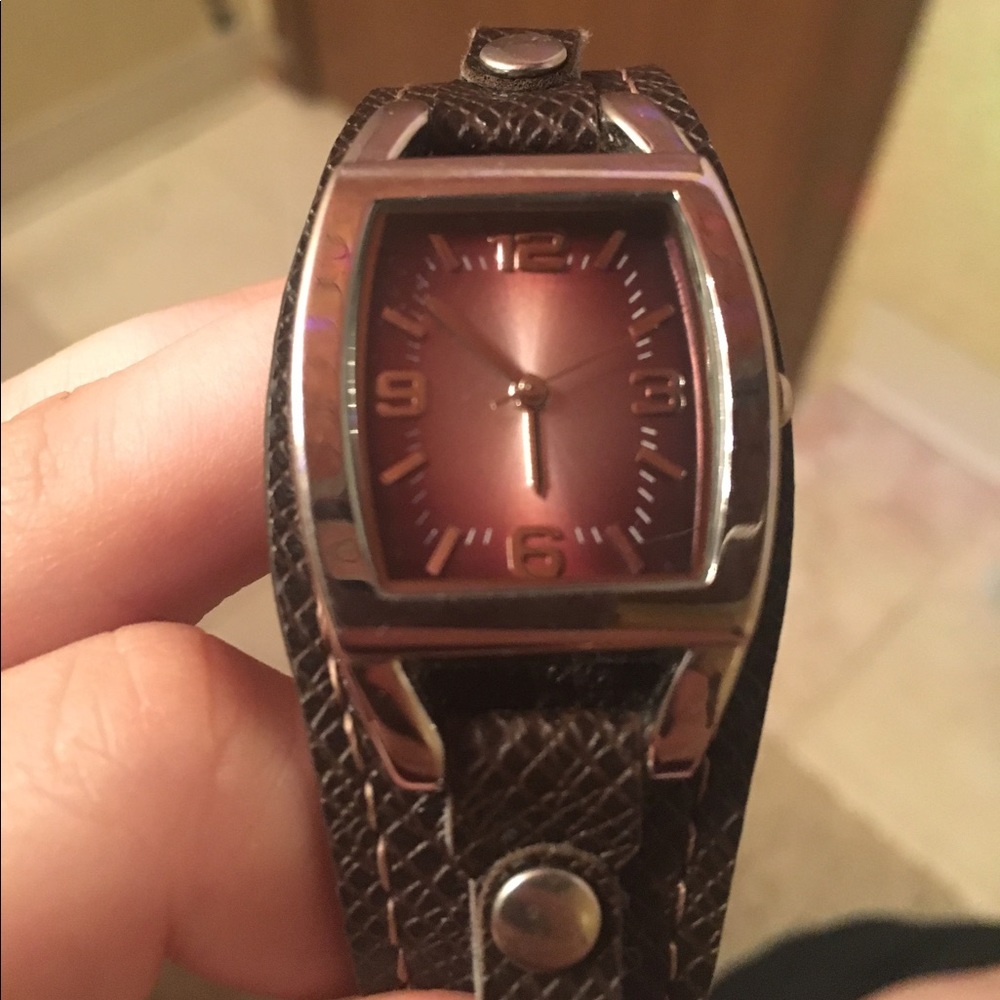 Pink and Brown Watch