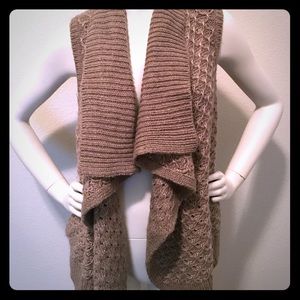 Ann Taylor Loft Tan Vest w/ Pockets