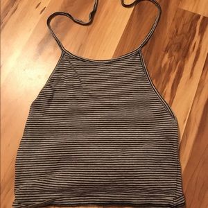 Brandy Melville striped halter top
