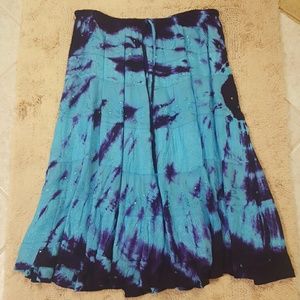 Blue and purple skirt