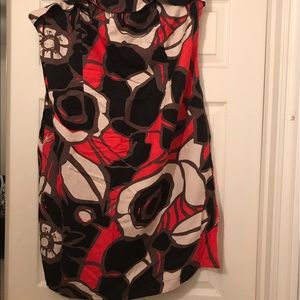 Strapless linen dress