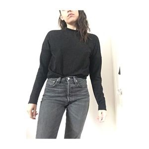 Zara mock neck black top