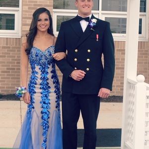 Jovani blue prom dress