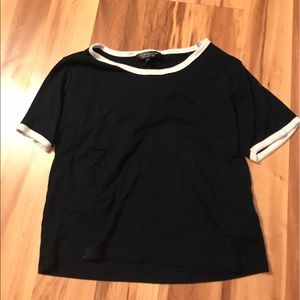 Top shop navy blue with white stripes