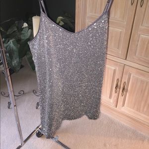 Gray sparkly tank