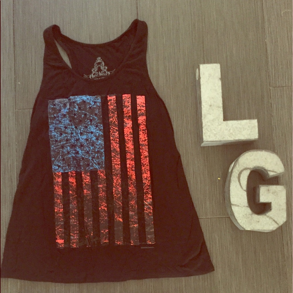 American flag tank