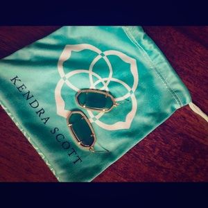 Kendra Scott jade green earrings