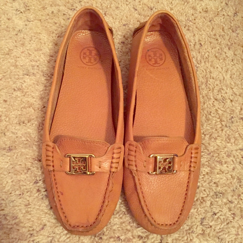 Tan Tory Burch loafers
