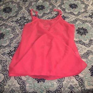 Neon pink tank top