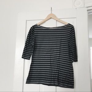 URBAN OUTFITTERS/ Pin-Striped 3/4 Sleeve Top