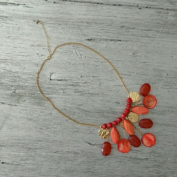 Coral Sunset' necklace - Picture 3 of 3