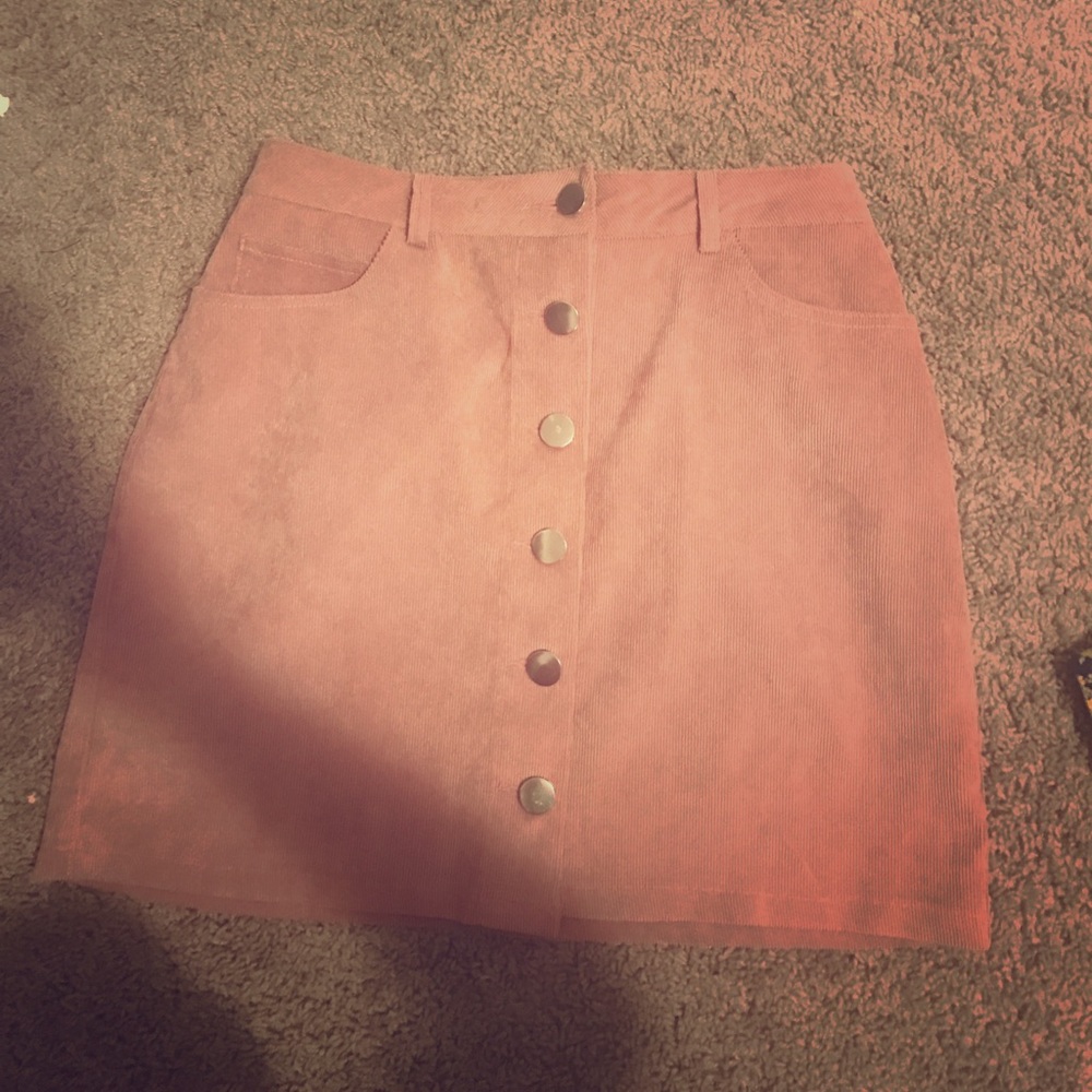 Suede A line skirt